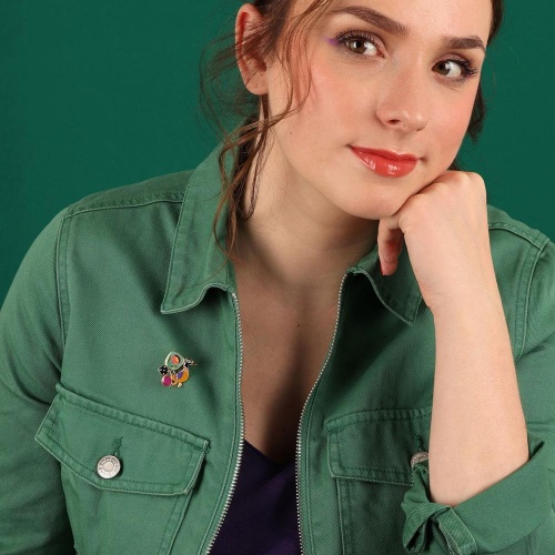 Брошь TARATATA, Jeu De L`oie, с цветной смолой, TT-H24-01202-20M золотистый фото 2