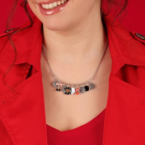 Колье TARATATA, Kiff me, с цветной смолой и стеклянными бусинами, TT-H24-08111-105 розовый фото 4