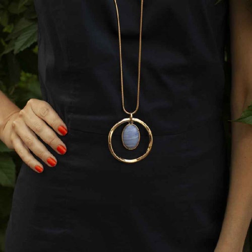 Колье Fiore Luna TURQUOISE OPAL, LN5142 BL/G фото 2