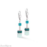 Серьги Coeur de Lion Dark Green-Silver, 4010/20-0548