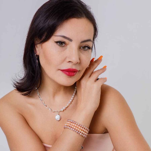 Браслет Fiore Luna Pearle Quadro Сarabiner, CL4540 BR/S фото 2