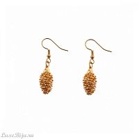 Серьги Ester Bijoux Сосновые Шишки SH1C-RG BR