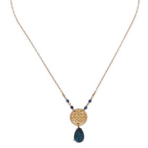 Колье Franck Herval, Charlie, с кристаллом Swarovski и лазуритом, FH26.2-15-64703 синий фото 2