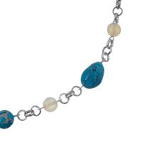 Колье Lanzerotti, Atlantide, с яшмой, бирюзой и жадом, LZ-23.03-092 бирюзовый