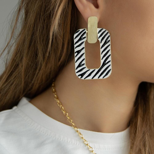 Серьги Francesca Bianchi, с эмалью, FB25.2-156D золотистый фото 2