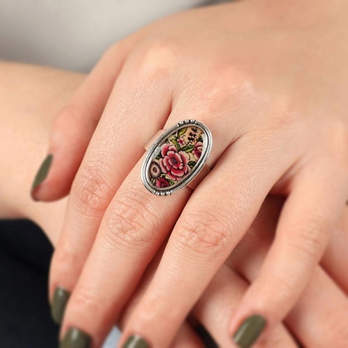 Кольцо TARATATA, Living room, разъемное, с цветной смолой и блестками, TT-H24-05416-105 розовый фото 4