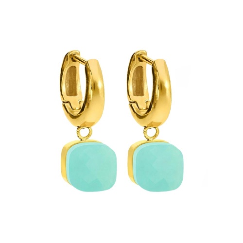 Серьги Qudo FIRENZE (G) Light Palace Green Opal, 107001/20-4510