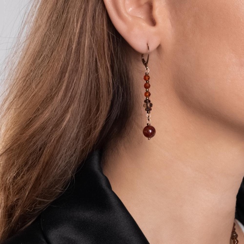 Серьги Lanzerotti, Caramello, с гранатом, раухтопазом и гематитом, LZ-24.11-478 коричневый фото 2