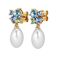 Серьги Dyrberg Kern PETUN SG AQUA / WHITE PEARL, 480057