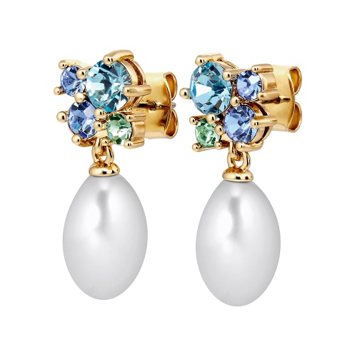 Серьги Dyrberg Kern PETUN SG AQUA / WHITE PEARL, 480057