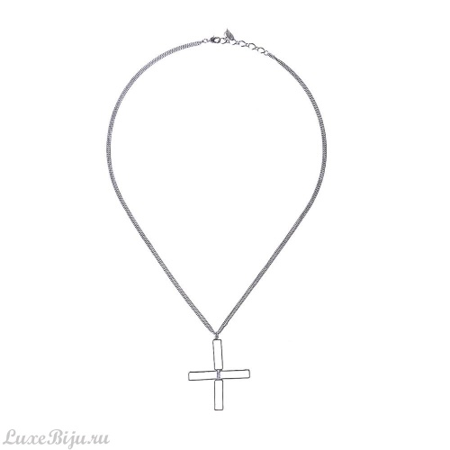 Колье Moon Paris, Ringo, с подвеской в форме креста, с кристаллом, MR-22.12-195 серебристый фото 2