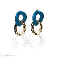 Серьги Moon Paris, Del mare, цветные звенья, MoD-20.03-009 синий