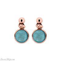 Серьги Qudo Caneva Big aqua 312752 BL/RG