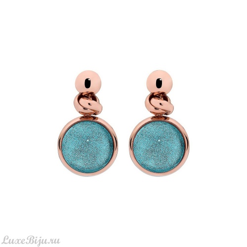 Серьги Qudo Caneva Big aqua 312752 BL/RG