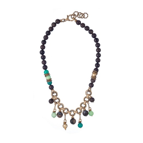 Колье Alcozer&J, с агатом и амазонитом, AL-C68JZ24-R коричневый