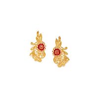 Серьги Franck Herval, Appoline, кристалл Swarovski, тестиль, FH23.2-12-68433 золотистый