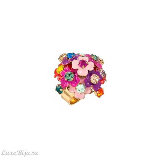 Кольцо Celeste G, с кристаллами Swarovski и цветной эмалью, CS26.1-294 розовый