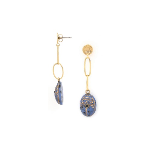 Серьги Franck Herval, Layla, скарабей, кристалл Swarovski, FH25.1-12-69584 синий фото 2