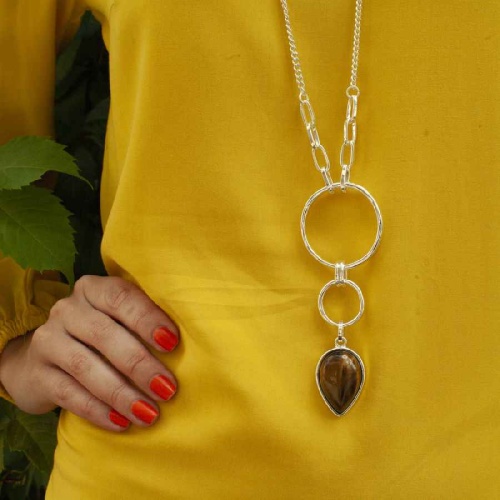 Колье Fiore Luna COFFE AGATE, LN3171-3 BR/S фото 2