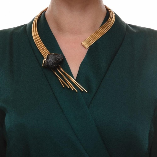 Колье Katerina Vassou, Stormi, с черным турмалином, KV26.1-307594GBLACK черный фото 3