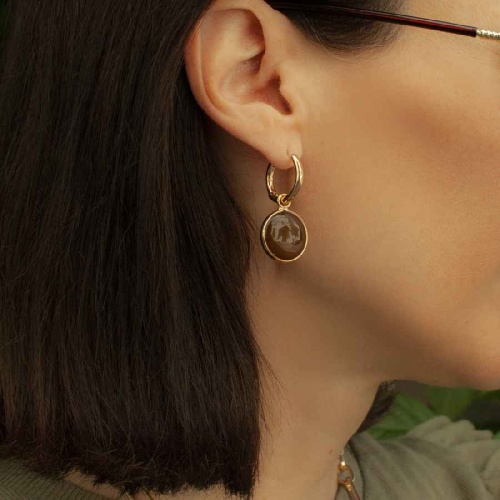 Серьги Fiore Luna COFFE AGATE, LE1117 BR/G фото 2