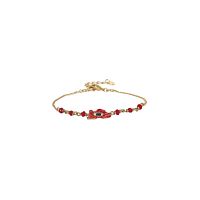 Браслет Franck Herval, Scarlet, стеклянные бусины, Swarovski, смола, FH26.2-13-73410 красный