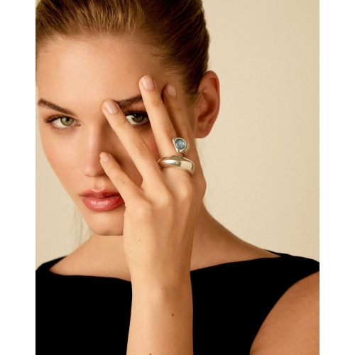 Кольцо VIDDA, Fire, незамкнутое, с кристаллами Swarovski, VD26.1-02305 синий, 19 фото 2