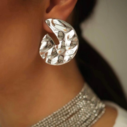 Серьги Moon Paris, фактурные, Mo-Y25.02-001 серебристый фото 3