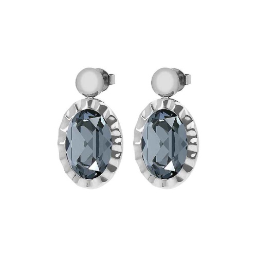 Серьги Qudo TIVOLA UNICA big (S/P) Silver night 2,65cm, 332114