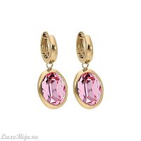 Серьги Qudo Creole TIVOLA small G light rose, 310507 R/G