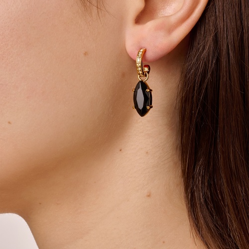Серьги Dyrberg Kern JUNIPE SG BLACK_GOLDEN, 470001 фото 4