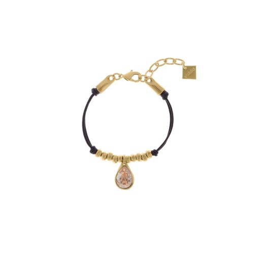 Браслет VIDDA, Drop, кожаный, с кристаллом Swarovski, VD23.2-01761 янтарный