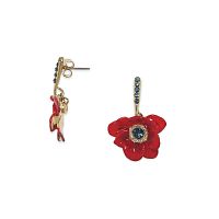 Серьги Franck Herval, Scarlet, с кристаллами Swarovski и цветной смолой, FH26.2-12-70586 красный