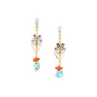 Серьги Nature Bijoux, Formentera, перламутр,говлит,тибетская бирюза,кость, NB22.1-12-77272 бирюзовый