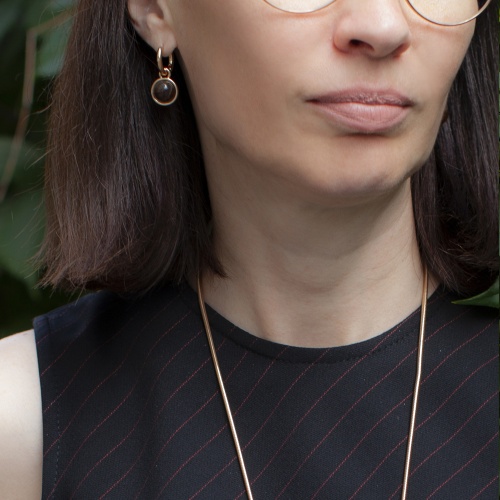 Серьги Fiore Luna COFFE AGATE, LE1112 BR/G фото 4