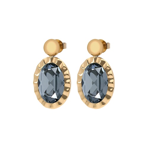 Серьги Qudo TIVOLA UNICA big (G/P) Silver night 2,65cm, 332115 фото 6