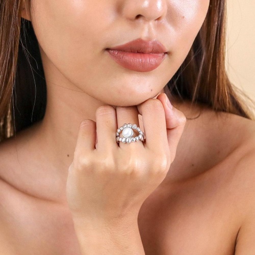 Кольцо Nature Bijoux, Mara, с жемчугом, NB24.2-19-25685 белый фото 5