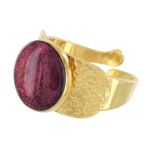 Кольцо TARATATA, Electron, разъемное, со смолой и слюдяным порошком, TT-W23-03405-209 бордовый