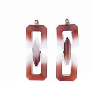 Серьги Moon Paris, Lorian, с объемными звеньями, ML-21.11-001 коричневый