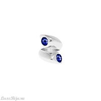 Кольцо VIDDA, Fire, незамкнутое, с кристаллами Swarovski, VD26.1-02305 синий, 19