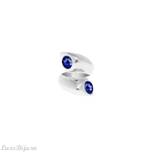 Кольцо VIDDA, Fire, незамкнутое, с кристаллами Swarovski, VD26.1-02305 синий, 19