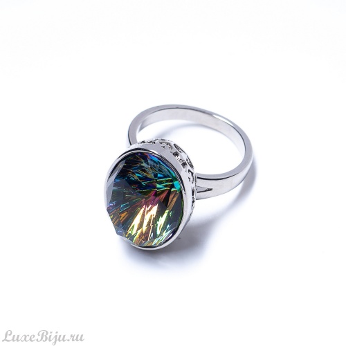 Кольцо Moon Paris, Ringo Queen, разъемное, с кристаллом, MRQ-21.11-060 зеленый