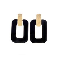 Серьги Francesca Bianchi, с эмалью, FB25.2-156D черный