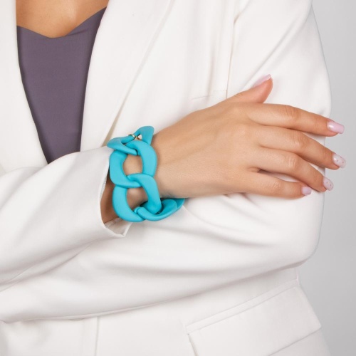 Браслет Moon Paris, Lorian, со звеньями из каучука, ML-24.03-038 голубой фото 2