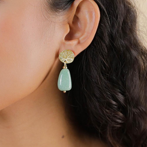 Серьги Nature Bijoux, Minerama, с авантюрином, NB26.1-12-90631 зеленый фото 3