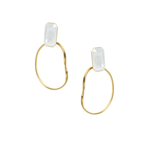 Серьги Katerina Vassou, Geranium, с кристаллом, KV24.1-308873GWHITE белый фото 2