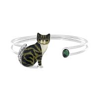 Браслет TARATATA, Tabby, кафф, смола, золотая краска, цоизит, TT-H25-05308-102 черный
