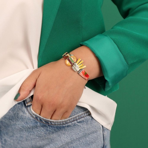 Браслет TARATATA, Ketchup, смола, пудра, блестки, шнур и кабошон, TT-W23-08311-10M серебристый фото 10