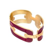 Браслет Francesca Bianchi, кафф, с эмалью, FB25.2-48A красный, 6см