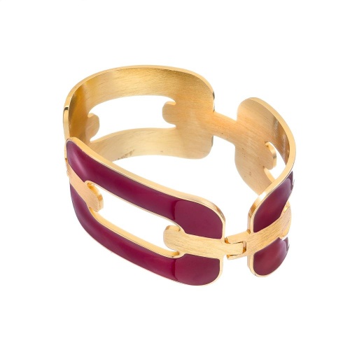 Браслет Francesca Bianchi, кафф, с эмалью, FB25.2-48A красный, 6см